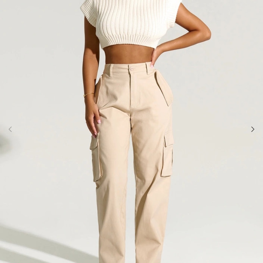 naked wardrobe Tan Straight Leg Pants